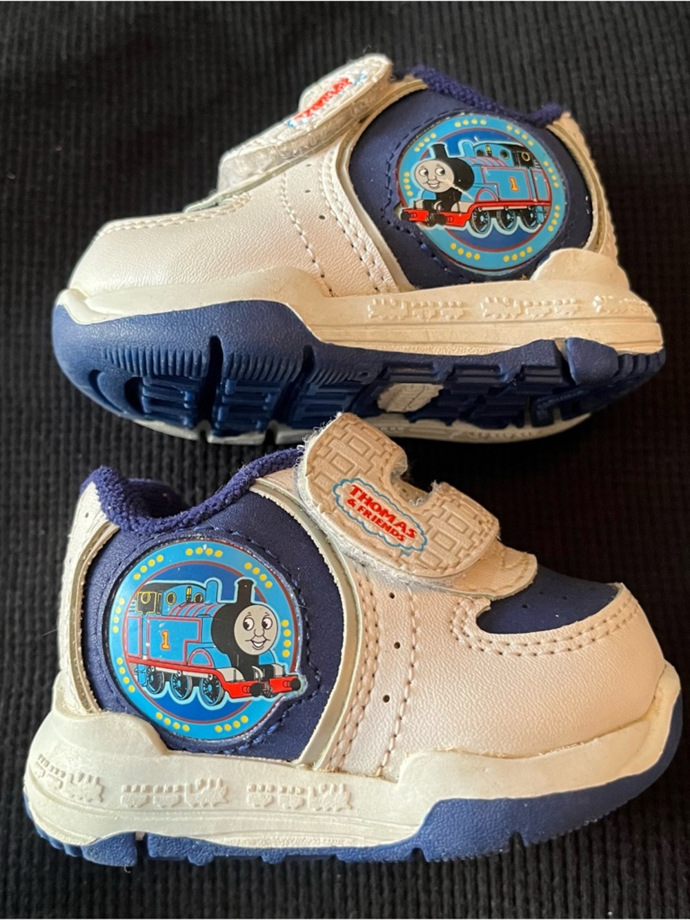 Vintage Thomas & Friends Blue and White Velcro Sneakers